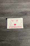Canvas Make-Up Bags, fabric lined, with matching zipper & bold graphic design