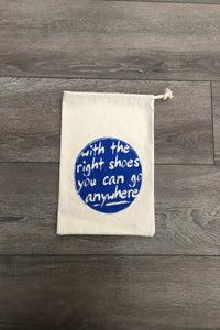 Handmade Drawstring Canvas Shoe Bags-perfect for traveling!