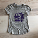 GYMNASTICS love or Rock the Chalk-Triple Flip Tshirts-GREY